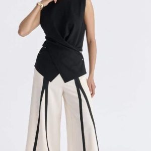 Top mujer de punto cruzado