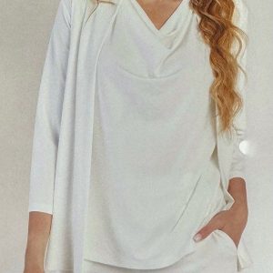 Cárdigan mujer de punto fino corto liso