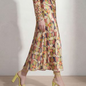 Falda mujer evase estampada Lisse Parole Italy