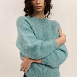 Jersey mujer trenza manga ranglan