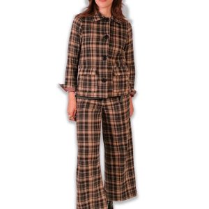 Pantalón mujer estampado cuadros Parole Italy