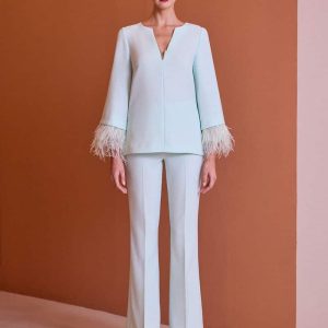 Conjunto mujer de fiesta (blusón + pantalón)