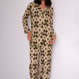 Americana mujer fluida estampada Rumba