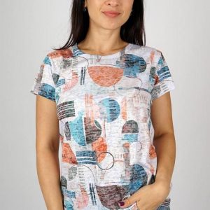 Camiseta mujer estampada círculos