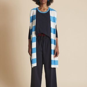 Chaqueta mujer listas manga murciélago