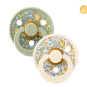 2 Chupetes BIBS Colour Round Liberty Eloise Sage Mix Bibs Liberty (Talla 0-6meses)