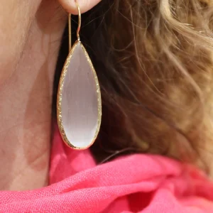 PENDIENTE LAGRIMA BLANCO