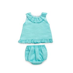 Conjunto lino turquesa «Familia Ponent» JULIANA