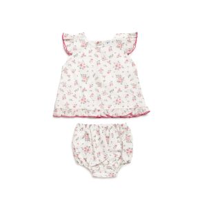 Conjunto plumeti florecitas rosas «Familia Levantera» JULIANA