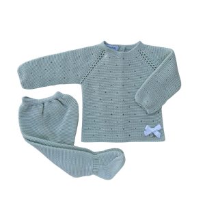 Conjunto punto dos piezas calado con lazo  JULIANA