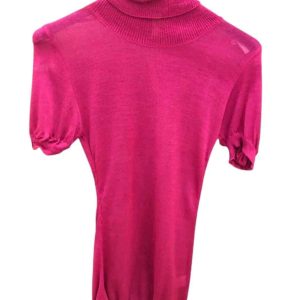 Jersey mujer cuello cisne manga corta