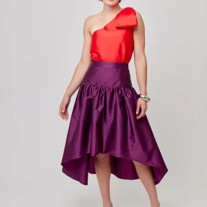 FALDA ASIMÉTRICA FORMAL MUJER LEMPIKA