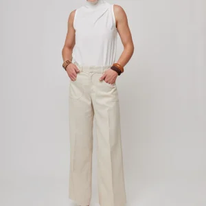 PANTALON DE LINO BEIGE PARA MUJER MAGRITE