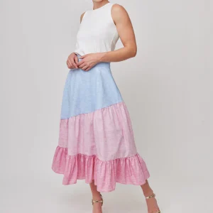 FALDA CASUAL LARGA MULTICOLOR MUJER BECKMAN