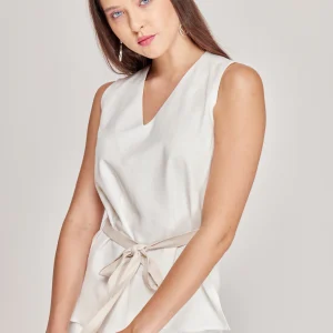 BLUSA BLANCA SIN MANGAS PARA MUJER MODELO PICASSO