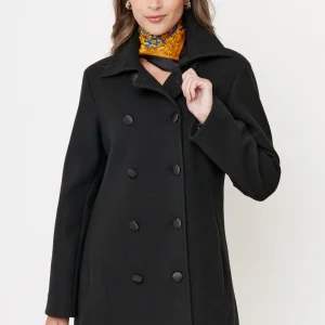 ABRIGO NEGRO DE LANA PARA MUJER PICASSO