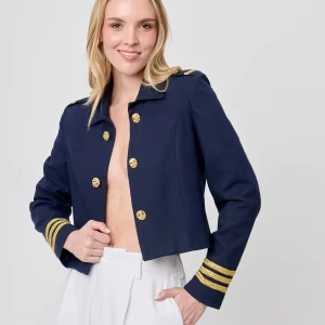 CHAQUETA FORMAL AZUL MUJER OPORTO