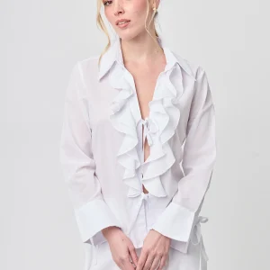 BLUSA CAMISERA MANGA LARGA PARA MUJER OPORTO